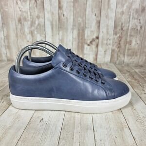 Thursday Everyday Leather‎ Sneakers Casual Lace Up Blue Shoes Size 8